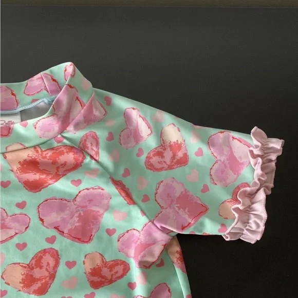 Ruffle Butts Girls Rash Guard Swim Shirt. Size 6 - Picture 5 of 7